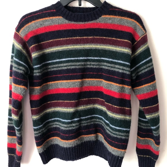 J Crew Vintage Wool Striped Sweater 
